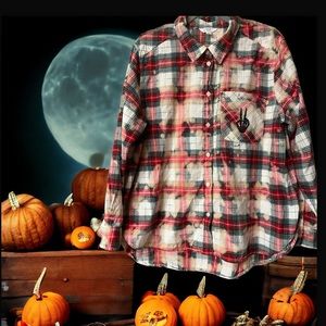 Custom bleached flannel women’s XL